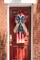 Threetols Large Patriotic Wreath Bows, Patriotic Star Bows for Wreath Memorial Day Burlap Stripes Bows for Front Door, Red Blue Linen American Flag Bows for 4th of July Indoor Outdoor Tree Decor